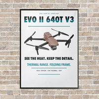 Thumbnail for Autel EVO II Dual 640T V3 vertical canvas print - framed - white background
