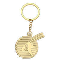 Thumbnail for Qatar Airways Airlines aviation hollow key chain in polished alloy.