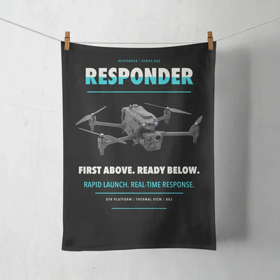 BRINC Responder design on black towel