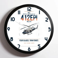 Thumbnail for Bell 412EPI design on white framed wall clock