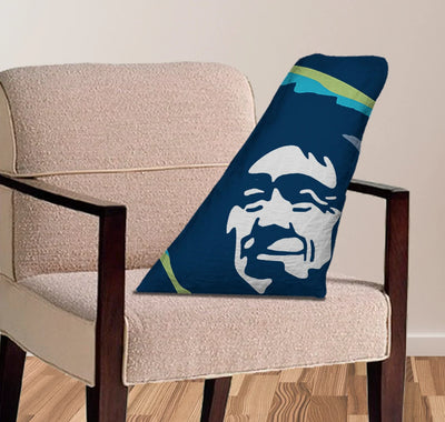 Alaska Airlines aviation design on soft polyester filling aircraft tail pillow.