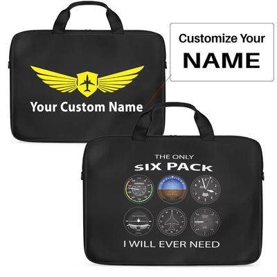 The Only Six Pack I Will Ever Need Laptop & Tablet aviation print laptop & tablet bag, padded polyester.