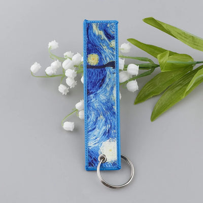 The Starry aviation fashion key chain in polished metal.