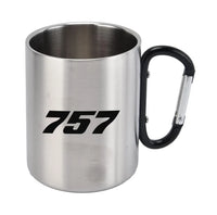 Thumbnail for Boeing 757 Flat Text aviation design on outdoor mug, durable insulated construction.