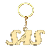 Thumbnail for SAS Airlines aviation hollow key chain in polished alloy.