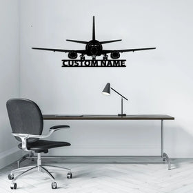 Boeing 737 Silhouette Wall Metal Signs