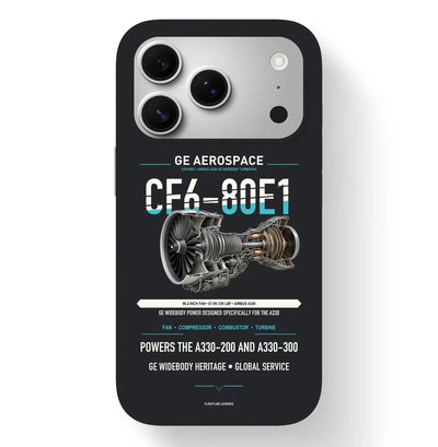 CF6-80E1 Case design on black iphone case