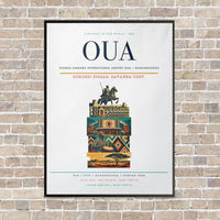 Thumbnail for Thomas Sankara International Airport OUA — Ouagadougou vertical canvas print - framed - white background