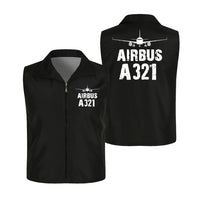 Thumbnail for Airbus A321 & Plane Thin Style aviation design printed on lightweight shell with sleeveless design thin vest.