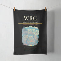 Thumbnail for Wrangell Airport (WRG) design on black towel