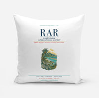 Thumbnail for Rarotonga International Airport (RAR) design on white pillow