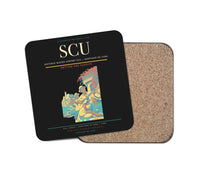 Thumbnail for Antonio Maceo Airport (SCU) design on black 1 piece coaster