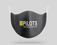 Thumbnail for PILOTS They Know How To Fly aviation face mask in breathable cotton blend.