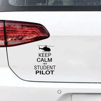 Thumbnail for Student Pilot (Helicopter) Car aviation design car sticker in weather-resistant vinyl.