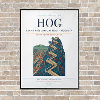 Thumbnail for Frank País Airport HOG — Holguín vertical canvas print - framed - white background