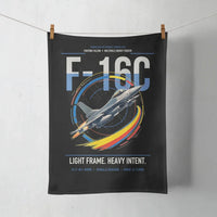 Thumbnail for F-16C Fighting Falcon design on black towel