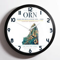 Thumbnail for Ahmed Ben Bella Airport (ORN) design on white framed wall clock