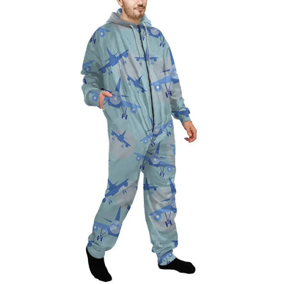 Super Funny Airplanes Jumpsuit for Men & Women aviation design on soft cotton blend jumpsuit.