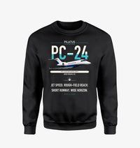 Thumbnail for Pilatus PC-24 design on black sweatshirt