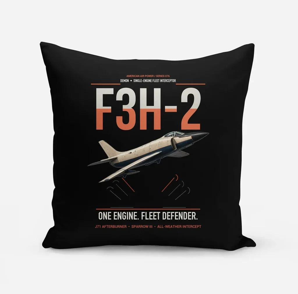 F3H-2 Demon design on black pillow