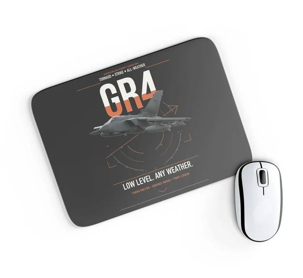 Panavia Tornado GR4 design on black rectangle mouse pad