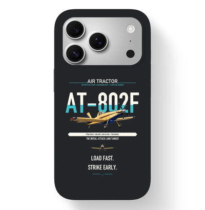 Air Tractor AT-802F design on black magsafe iphone case, for iPhone 17 Pro
