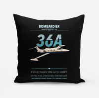 Thumbnail for Bombardier Learjet 36A design on black pillow