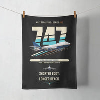 Thumbnail for Boeing 747SP design on black towel