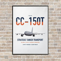 Thumbnail for Airbus CC-150T Polaris vertical canvas print - framed - white background