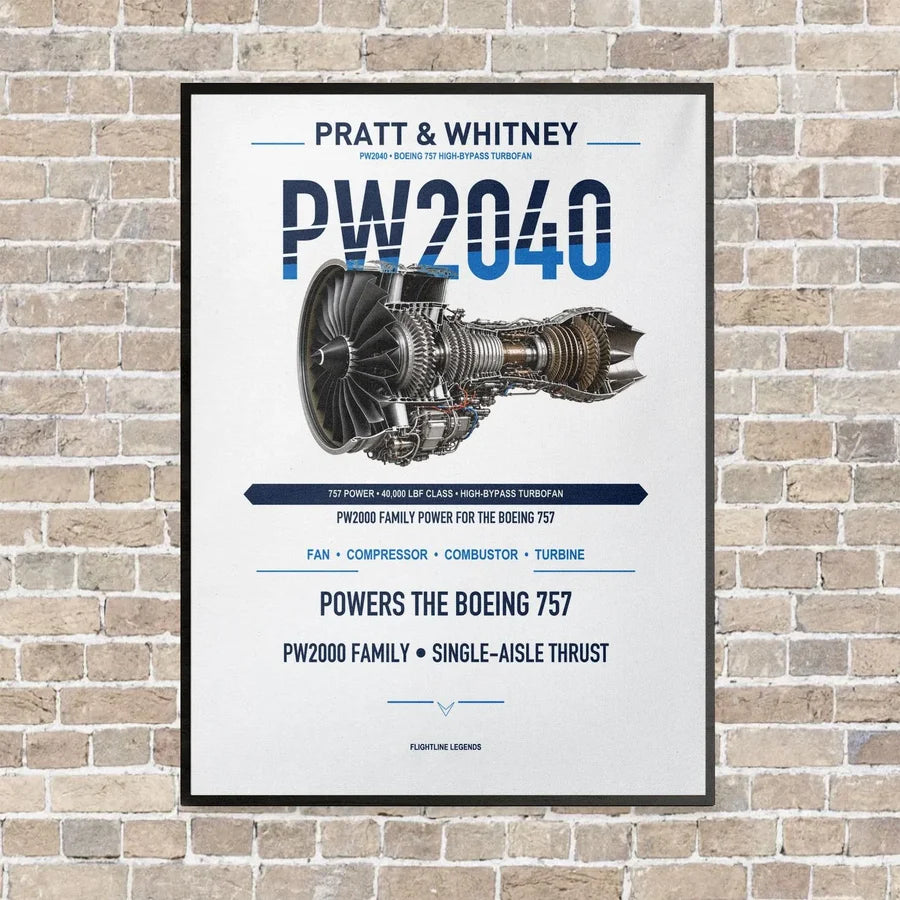 PW2040 vertical canvas print - framed - white background