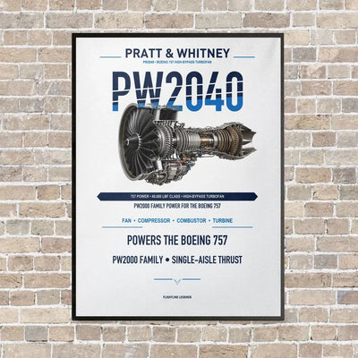 PW2040 vertical canvas print - framed - white background