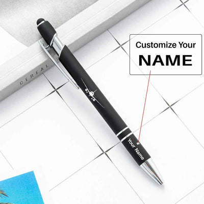 Airbus A320 Silhouette touch pen - black with name