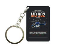 Thumbnail for MD Helicopters MD 902 Explorer design on black designed key chain, double-side print