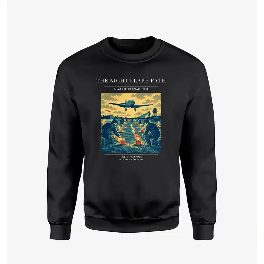 VINTAGE G4525 - The Night Flare Path - Designed Sweatshirts design on black