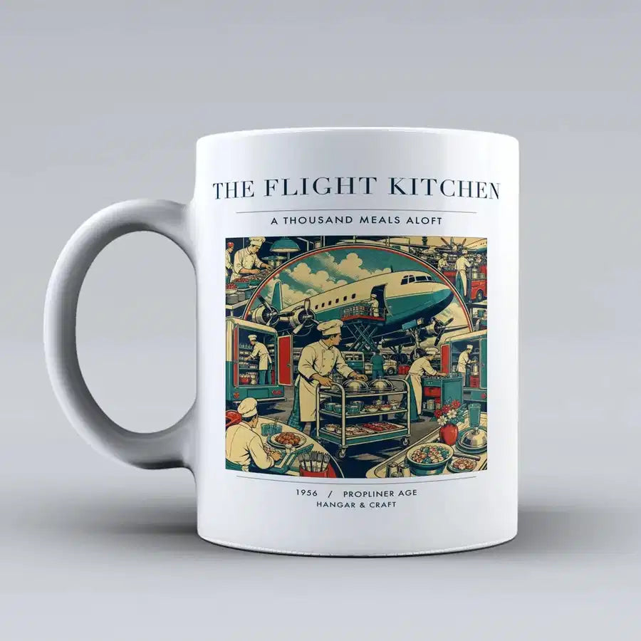 VINTAGE G4092 - The Flight Kitchen - Ceramic Mug design on white