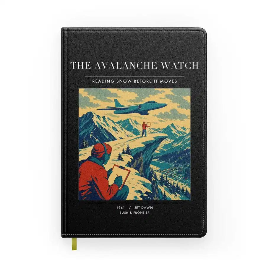 VINTAGE G4344 - The Avalanche Watch - Designed Notebooks design on black