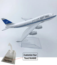 Thumbnail for Side view of Kuwait Boeing 747 Airplane Model (16CM) aviation 16-18cm scale model aircraft in diecast metal.