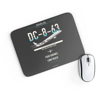 Thumbnail for Douglas DC-8-63 design on black rectangle mouse pad