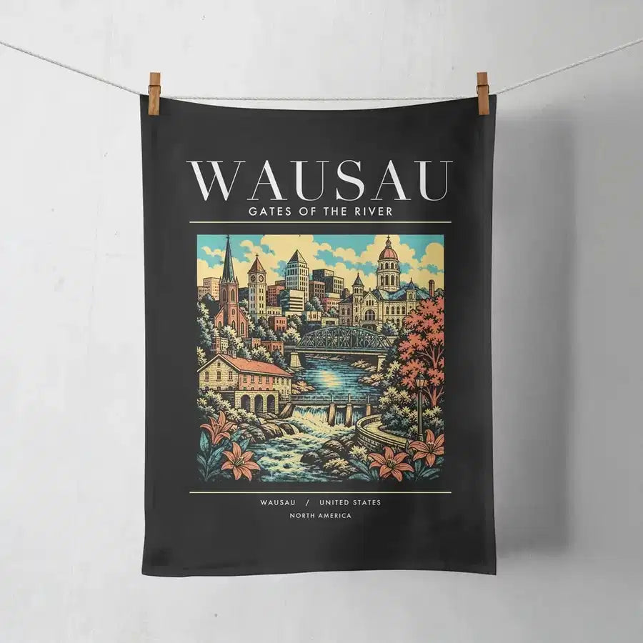 WAUSAU - Poster - Towel - Black