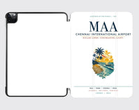 Thumbnail for Chennai International Airport (MAA) design on white ipad tablet case