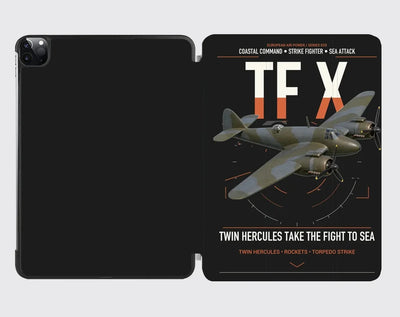 Bristol Beaufighter TF X design on black ipad tablet case
