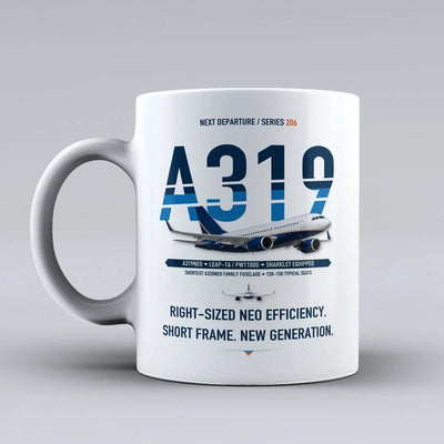 A319neo Mug design on white airbus