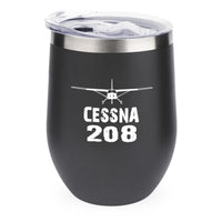 Thumbnail for Cessna 208 & Plane 12oz Egg aviation design on 12oz egg cup, compact 12oz ceramic.
