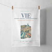 Thumbnail for Vienna Airport (VIE) design on white towel