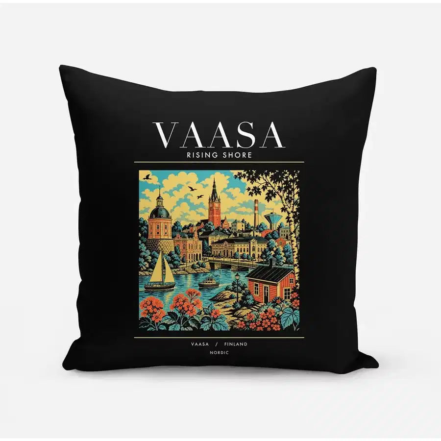 VAASA - Poster - Pillow - Black