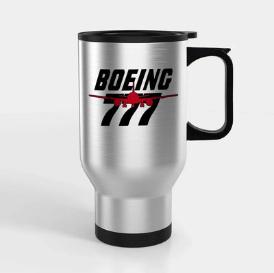 Amazing Boeing 777 Travel Mugs (With Holder) aviation design on travel mug with holder, insulated double-wall with car-cup ba.