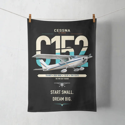 Cessna 152 design on black towel