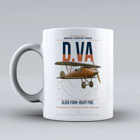 Thumbnail for Albatros D.Va design on white ceramic mug, double-side print