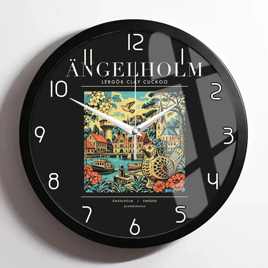 ÄNGELHOLM - Poster - Wall Clock Framed - Black