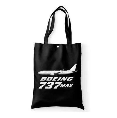 The Boeing 737Max aviation print tote bag, canvas.